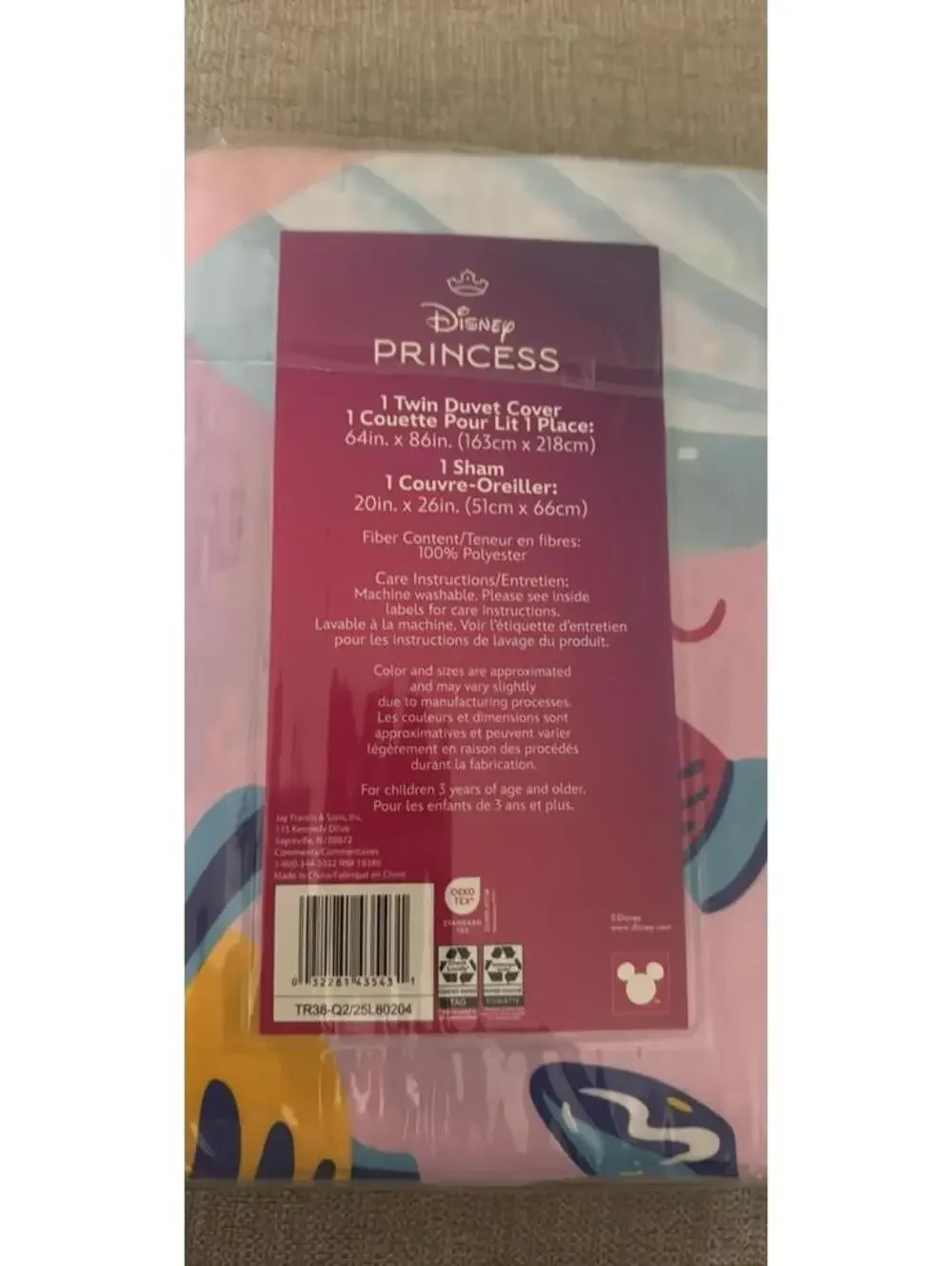 Disney Princess Twin Duvet Set